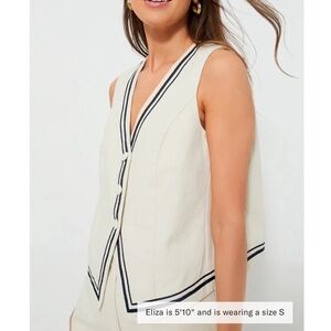 POMANDER PLACE Stone Twill Lilah Vest NEW